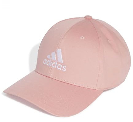 adidas Unisex Cotton Twill Baseball Cap, semi pink Spark/White, M