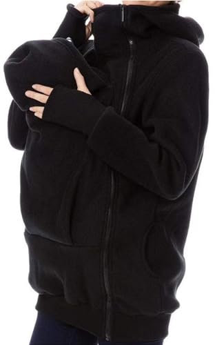MZYZPPBD 2 en 1 Maternité Sweat À Capuche Veste De Portage pour Maman Et Bébé Porte-Bébé Maternité Veste Multifonctionnel Hiver Femme Veste Femme Manteau De Bébé,A,S