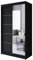 Easy4You P3 120 cm Schwarz Schiebetüren Kleiderschrank 120x200x58 cm mit Spiegel - Schlafzimmermöbel, Aufbewahrung - Mehrzweckschrank