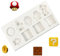 MEZHEN Silikonform für Mario Fondant Form Silikon Backform 3D Silikonformen Fondant Mario Schokoladenformen DIY Kuchen Süßigkeiten Gelee Tortedeko Geburtstag Babyparty