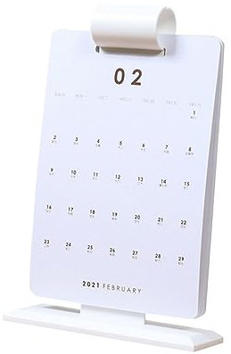 CAXUSD Tischständer 1 Stück 2021 Hänge tisch kalender Schreibtischunterlagenkalender Tischkalender aufstehen tischdeckenklammern Home-Office-Kalender Desktop-Kalender frisch Halterung