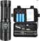 YANGTAI Taschenlampe LED Aufladbar, Led Taschenlampe 500000 Lumen, IPX67 Wasserdichte Taschenlampen mit Stufenloser Dimmmodus, Led Taschenlampe Extrem Hell für Outdoor Wandern Notfälle Camping