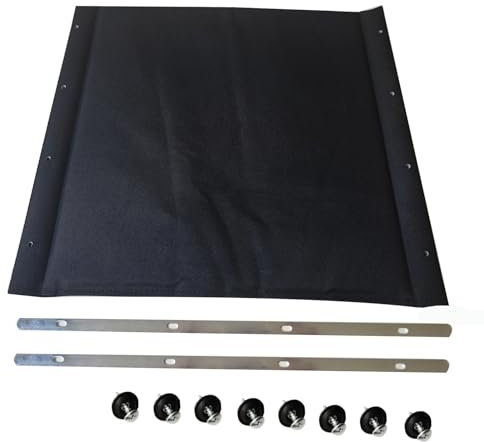 Migeek 50,8 cm Rollstuhl-Ersatzsitz, Ersatzteile mit Hardware, Nylonsitz, Schwarz (20 x 16)