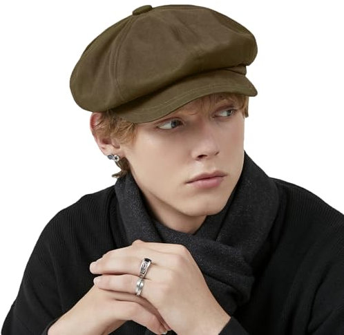 Gajaous Klassische Newsboy Hüte, Zwei Größen Newsboy Flat Cap für Männer und Frauen, Modische Baker Boy Mütze Beret Cap