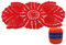 Orange Hakeldeckchen oval aus Baumwolle 31x14 cm (19CN) - Made in Italy