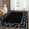 MOONLIGHT20015 Rugs Living Room Large 160x230 cm – Greek Key Style Black Area Rugs for Bedroom – Non Slip Modern Printed Carpet For Lounge Dining Room, Nico Black