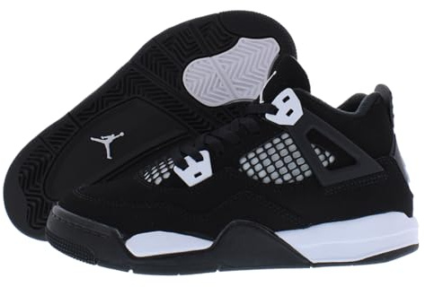 Jordan Little Kid's 4 Retro 'White Thunder' (FV4537 001), Black/White-black, 2 Little Kid
