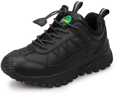 UOVO Schulschuhe für Jungen, Uniform, schwarz, Anzugschuhe für Kinder (kleine Jungen/große Jungen), Black-four, 33 EU