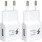 Caricabatterie rapido USB per Samsung Galaxy S9 S8 S10 S10+ S20 S20 FE A04S A14 A13 A12 A22 A23 A33 A34 A51 A52 A53 A54 A05S, Caricabatterie rapido di ricambio originale (Nessun cavo) (Blanc*2)