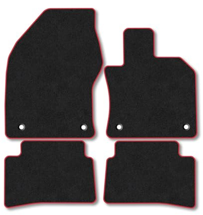 Lexus UX (2019+) Car Mats Accessories Tailored Fit Carpet Floor Mats Non Slip Red Trim Accessory Compatible Front Rear Set Anti Slip Backing Custom Fit Hand-Finished Full Coverage Clips