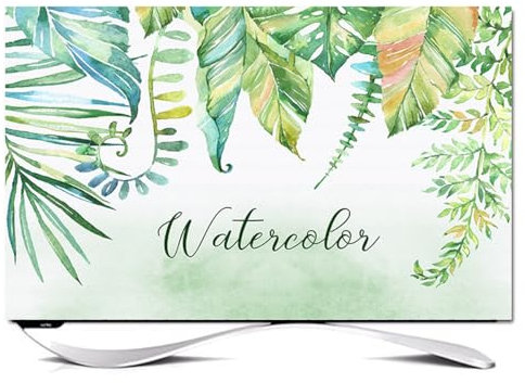 TV-Abdeckung, LED-LCD-TV-Hängetisch, universal, wasserdichte TV-Abdeckung mit gebogener Oberfläche, staubdichtes Tuch mit Blumen- und Pflanzenmuster for TV-Abdeckung, Farbe: A)(B,80in(188x110cm))