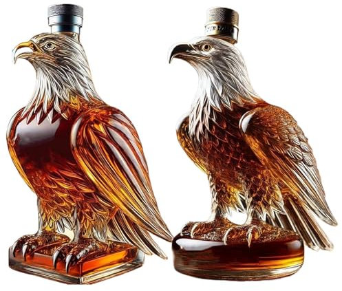 Eagle Whiskey Bottle - Whiskey Eagle Decanter, Exquisite Eagle Shaped Whiskey Bottle, 2025 New Eagle Whiskey Glass Bottle for Whiskey Decanter Set, Whiskey Eagle Decanter Gi-ft for Men Dad, Husband