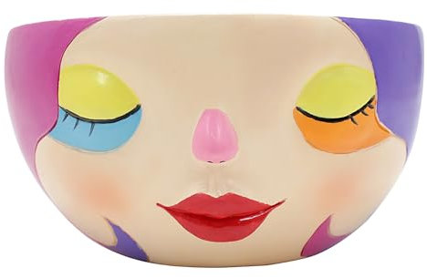Lesunbak Vase visage | Pot de fleurs succulentes en résine | Décoration féminine, esthétique moderne, support floral pour maison, bureau, table, jardin, chambre à coucher, lieu de travail