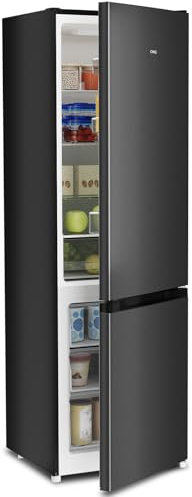 CHIQ Kühl/Gefrie Kombination 262L (187L+75L XXL Gefrierfach) |137 kWh/Jahr, EEK C, 39dB(A) |Low Frost, 4-Sterne Gefrierleistung, Wechselbartür, CBM260LC Schwarz