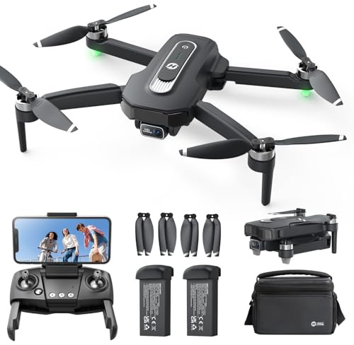 Holy Stone HS460 Drone GPS 4K Plegable, 52 Min de Autonomía, Menos de 249g | para Principiantes con Motor sin Escobillas, Follow Me, Regreso Automático y Transmisión FPV 5G