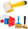 DIYEAH 1 jeu Kit D'Outils D'Application De Film Rouleaux De Lissage Raclette À Joint En J Kit D'Outils Pour Papier Peint À Décoller Et Coller Outils De Grattoir 12 pièces