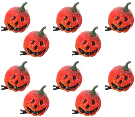 FRCOLOR 10 Stück Halloween-Haarspangen Für Kinder Kürbis-Haarspangen Party-Kostüm Haar-Accessoires Für Mädchen Und Frauen