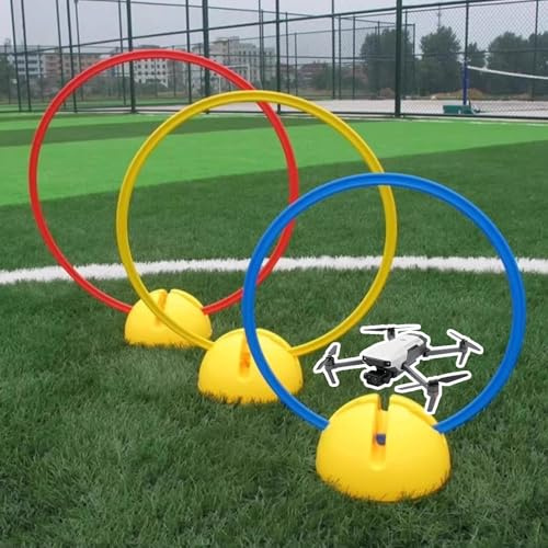 Minglez Drohne Hindernisvermeidung FPV-Drohnen-Sets für Rennen, Drohnen-Hindernisparcours-Set mit 3 Einfach zu Montierenden Torbögen in Verschiedenen Größen, Flugzeug(Diameter 40cm (15 3/4))