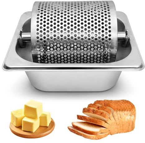 1 l smörrulle: Butterhjul Burger, smörspridare av rostfritt stål, smördispenser för smörslangbella, bröd, hållbar smörfördelare, smör spridningshjul smörrulle för kök, majsbröd, biffar