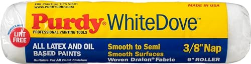 Purdy White Dove Roller Sleeve 3/8 Nap - 9 x 1.5 Inch