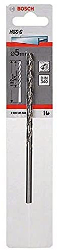 Bosch Professional 1x HSS-G Broca para metal (Ø 5 mm, Robust Line, Accesorios para taladro)