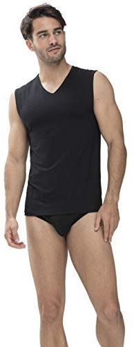 Mey Tagwäsche Serie Dry Cotton Herren Shirt o.Arm Schwarz L(6)