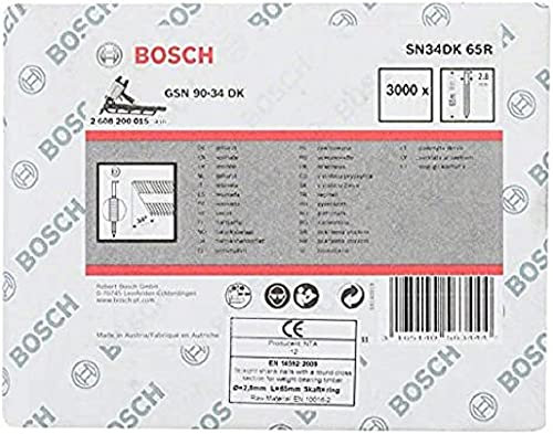 Bosch Accessories 2608200015 Clou pour Carton bitumé cranté, Gris, 65Rx2,8xmm,x65xmm