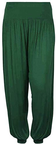 Ladies Plus Size Harem Trousers Womens Full Length Stretch Casual Pants