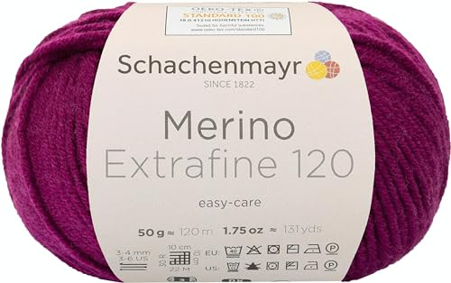 Schachenmayr Merino Extrafine 120 9807552-00133 burgundy Handstrickgarn, Schurwolle