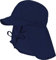 maximo Kinder Cap Uni mit Nackenschutz Sonnenschutz-Cap Sommercap Kindercap Kindermütze (51 cm - blau)