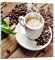 Wandbilder Dekoration Wohnzimmer Kaffee Tasse Espresso heiß Bilder auf Glas 50x50cm Glasbild Schlafzimmer Küche Deko Wand Kunstdruck Art Klein Wanddeko Bild im Glas Modern Wall Decor GAC50x50-2546