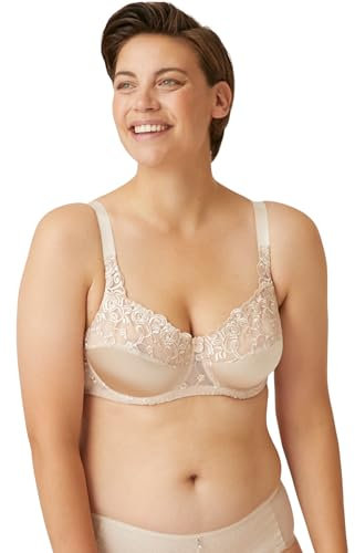 Naturana® Hochwertiger Damen BH mit Bügel [Cup B-E] BH sehr guter Halt bei schönem Dekolleté | 105 Light Beige D