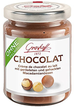 Grashoff Milchschokolade Macadamia | Schokoaufstrich | 250 g
