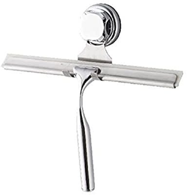Compactor BESTLOCK Bath Duschabzieher, Chrome, 25,4x5,5x23,5 cm, Kein Bohren Erforderlich