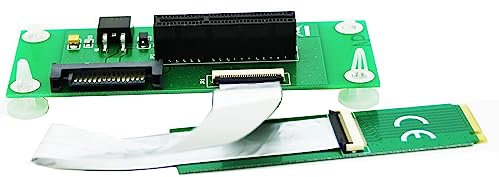 Sintech M.2 NGFF Key M to PCIe 4X SSD Adapter Card,Nvme to PCI-e 3.0 PCI-Express 16X Riser Extension Cable 20cms for Graphics Card