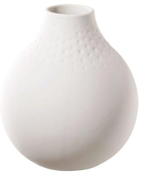 Villeroy und Boch Collier Blanc Vase Perle No. 3, 11 x 11 x 12 cm, Premium Porzellan, Weiß