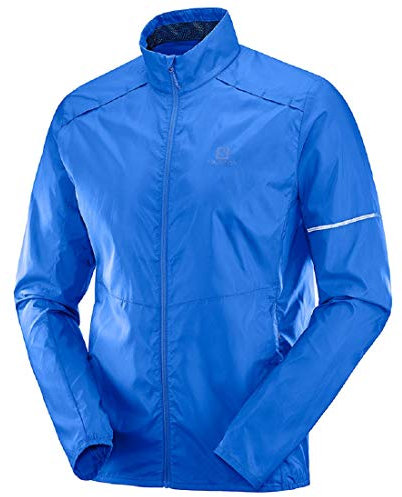 Salomon, Veste Coupe-Vent pour Homme, AGILE WIND JKT, Taffetas, Bleu (Nautical Blue), Taille M, LC1047400