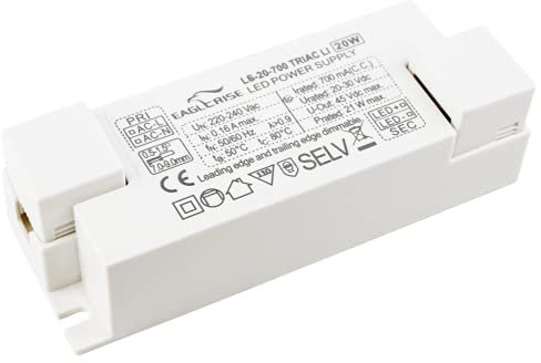 HuaTec Eaglerise Trasformatore LED 700mA 20W Dimmerabile TRIAC Corrente Costante per Lampada LED Alimentatore Driver