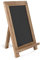 SECURIT - Silhouette Tischkreidetafel Notes + Weißer Marker - Doppelseitige Tischkreidetafel mit Griff - Ständer aus lackiertem Holz - Cafés, Bars, Restaurants - 33,5x21x6cm - Naturfarben/Schwarz