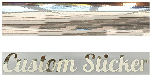 Silver Mirror Chrome Small to Large Sizes 100 Fonts Custom Personalised Quotes Text Names Wording Slogan Phrase Die Cut Vinyl Car Window Bumper Bedroom Wall Stickers Decals Graphics