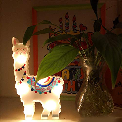 Lumpna Alpaka-Lama-Nachtlicht, beleuchtetes Alpaka/Drache, dekoratives Modellierungs-Nachtlicht, Wandtisch, Nachttisch, Raumdekoration, LED-Lampen, schönes Geschenk für Mädchen, Jungen, Kinder (A