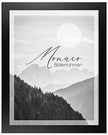 BIRAPA Monaco Bilderrahmen 70x100 cm Schwarz Matt - Bilderrahmen, Posterrahmen, Wechselrahmen, Bilderrahmen Modern