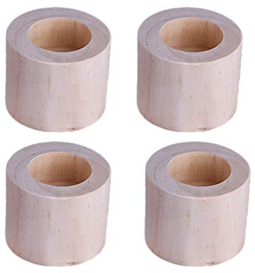 4 Stück Holz Home MÖBEL Riser Möbelfüße Saugheber Bett Möbelbeine Erhöhen Sie Die Möbelhöhe,Möbelerhöher,Erhöhung Für Möbel,Holztisch Schreibtisch Betterhöhung(Increase 5cmInner diameter 4cm)