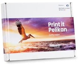 Pelikan Ersatz-Tintenpatronen für Brother LC123, Schwarz/Cyan/Magenta/Gelb, 4 Stück