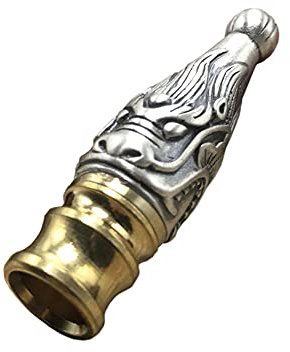 Dragon's Head Zigarettenhalter aus Sterlingsilber, extra dünn, mit Zugstab-Filter, abnehmbar und waschbar