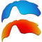 EZReplace Verres de rechange pour lunettes de soleil Oakley Radar EV Path XS OJ9001 (verres polarisés) – Compatible avec monture Oakley Radar EV Path XS (bleu glacier + rouge feu), Bleu glacier +