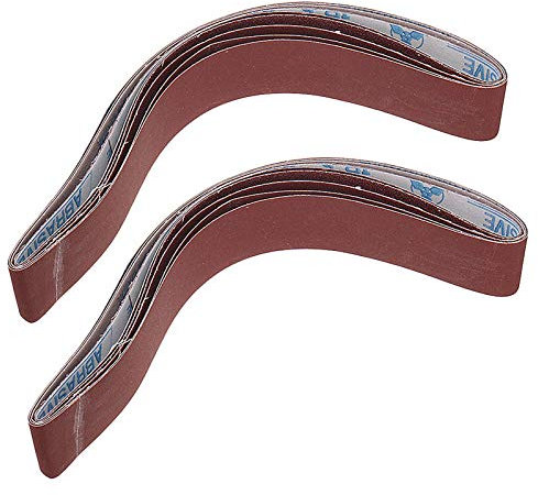 10pcs 40 to 1000 Grit 40mm x 740mm Sanding Belts For Angle Grinder Belt Sander Attachment Abrasive Tools,80 Grit