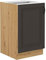 Mirjan24 Küchenschränke Retroline Unterschrank Hängeschrank Spülenunterschrank Herdumbauschrank Eckunterschrank Backofenschrank Küchenzeile (Eiche Artisan/Graphit, Spülenunterschrank 50 ZL-1F BB)