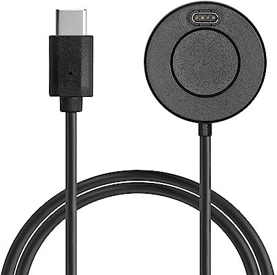 kwmobile Cable de Carga Compatible con Garmin Forerunner 945/935 / 245/245 Music / 645 / 645Music - Conector USB-C con Base de conexión para smartwatch Fitness Tracker