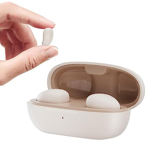 Mini unsichtbare kleinste Kopfhörer Bluetooth in Ear kabellos Kopfhörer zum Schlafen in Ear Sleep Earbuds Kopfhörer für kleine Ohren Schlafkopfhörer Seitenschläfer Noise Cancelling Kopfhörer Braun